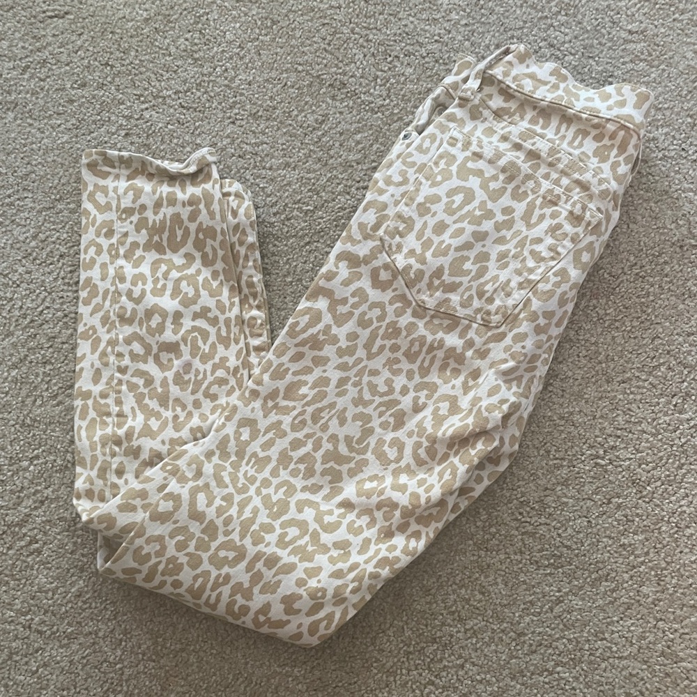 J Crew animal print jeans size 27 high rise